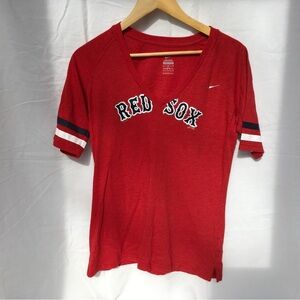 Nike Red Sox Half Sleeve V-neck Shirt